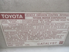 2007 TOYOTA CAMRY LE WHITE 2.4L AT Z17611